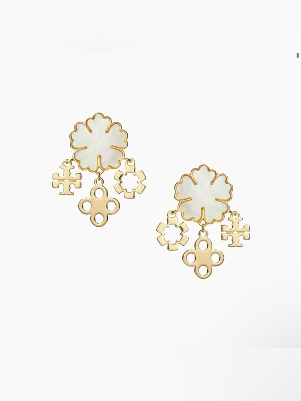TORY BURCH FORGET ME NOT CLUSTER EARRINGS NWOT